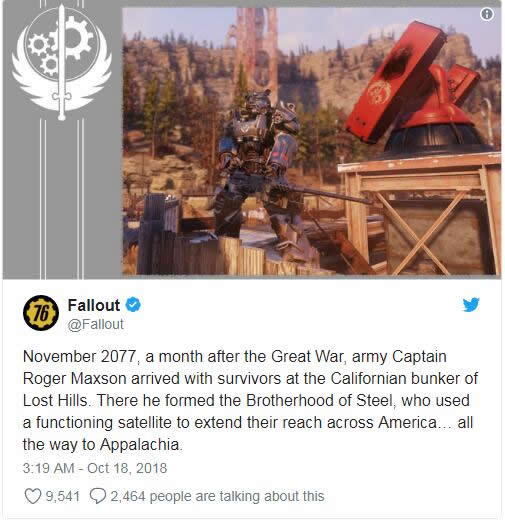 Fallout-76-tip How the Brotherhood of Steel Appear in Fallout 76